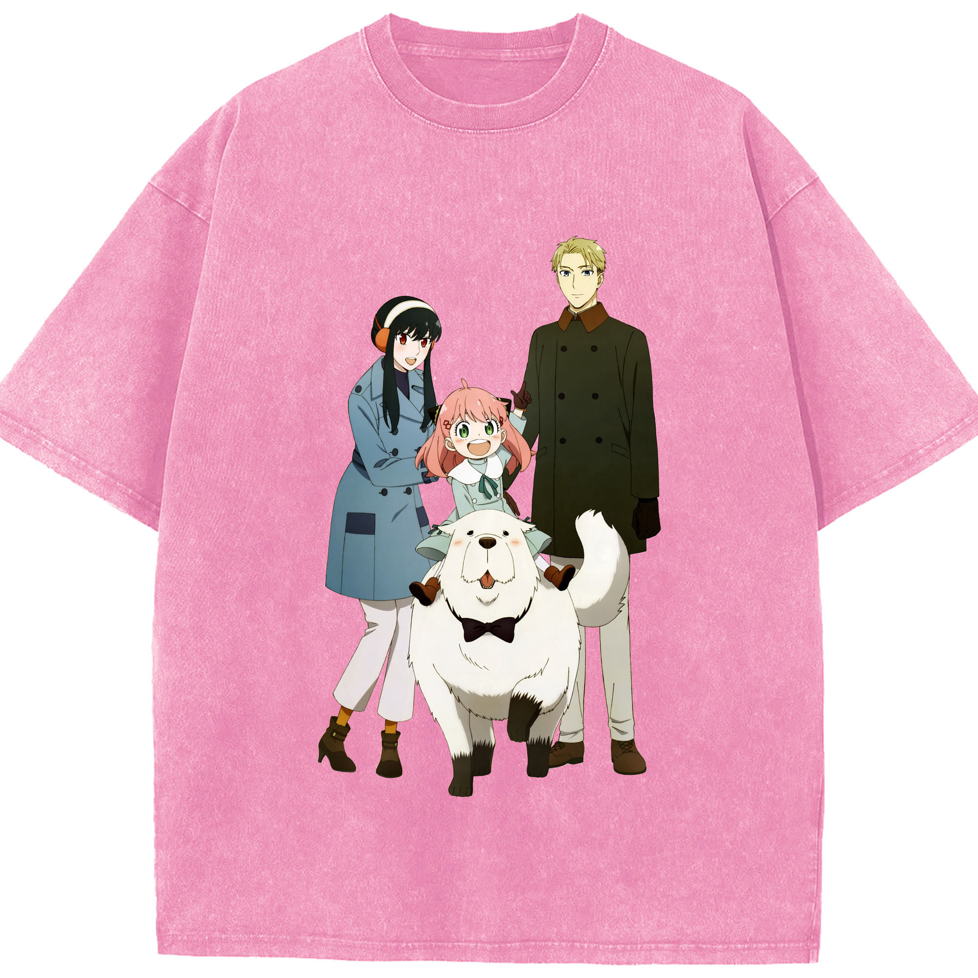 （画像用） SPY×FAMILY间谍家家酒 綿100% ヴィンテージ風 半袖Tシャツ（フロントプリント）